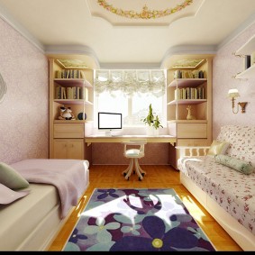 Design of a narrow-shaped children's room