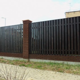 Haute clôture sur une fondation en bande
