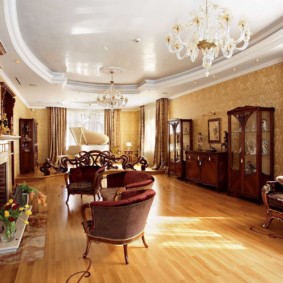 Klasik tarz oturma odası mobilyaları