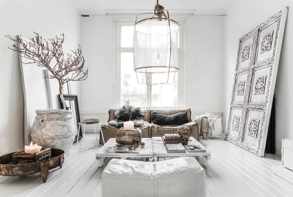 Modern Scandinavian style living room 18 sq. Meters