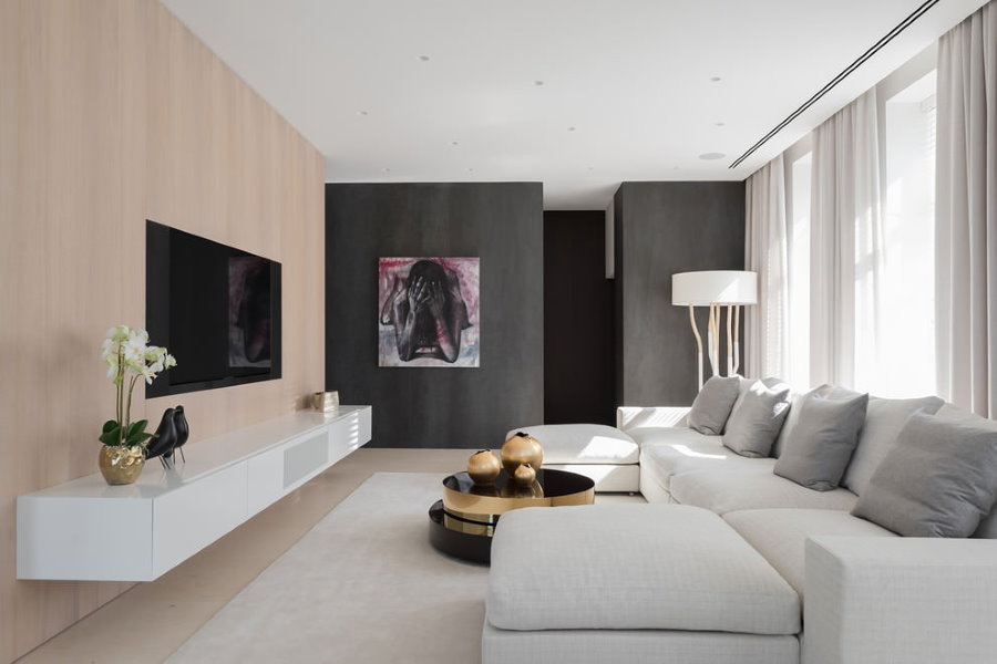 Modern tarz oturma odası mobilyaları