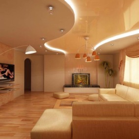 Duplex ceiling in the living room