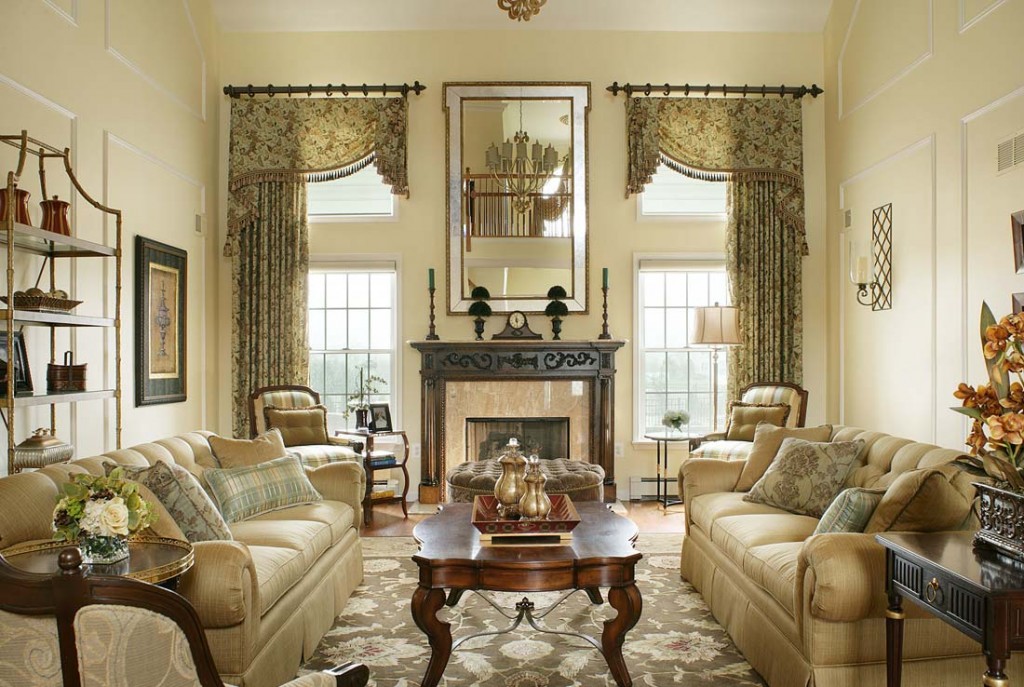 Victorian style living room curtains