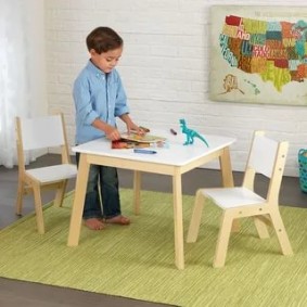 tables pour enfants avec des idées de conception de chaise haute