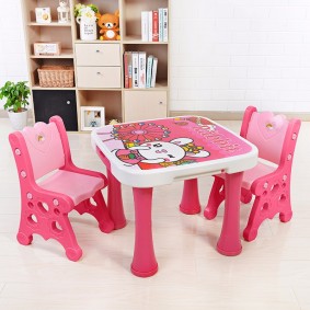 tables pour enfants avec une chaise types de décor