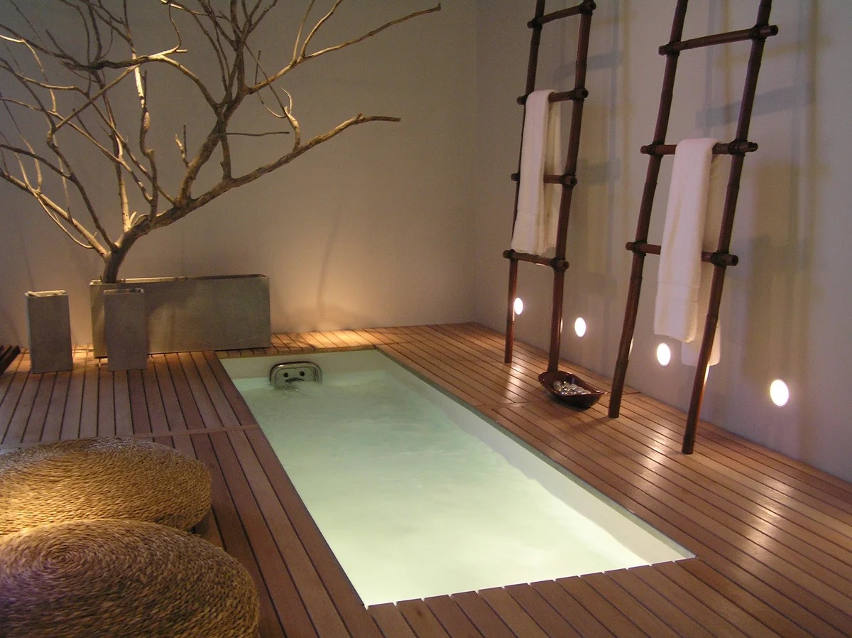 fotografie de design de baie în stil japonez