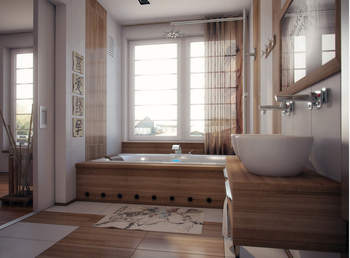 أفكار تصميم الحمام النمط الياباني