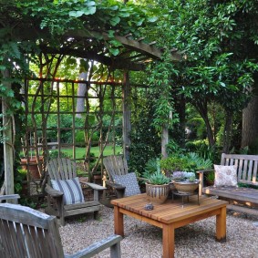 Rest area deep in private garden
