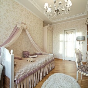 Beautiful four-poster girl bed