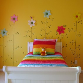 Décor murs peints fleuris