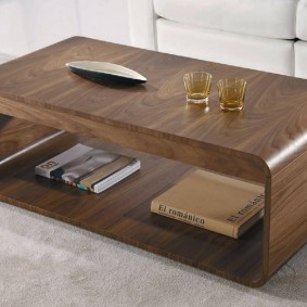 Laminated coffee table surface