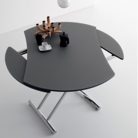 שולחן עגול עם שולחן הזזה