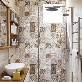 Garniture de salle de bain de style patchwork