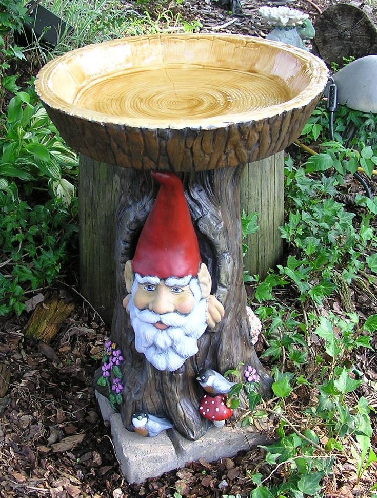 Wooden stump gnome house