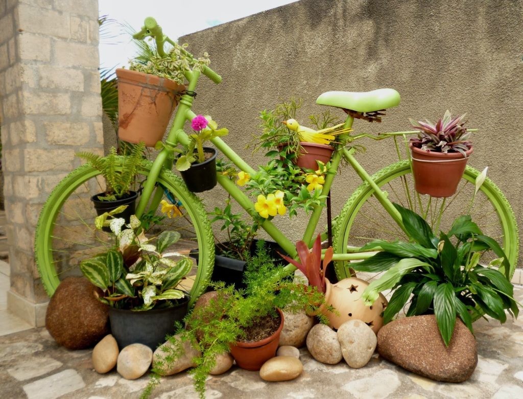 Grandfather bicycle garden bed