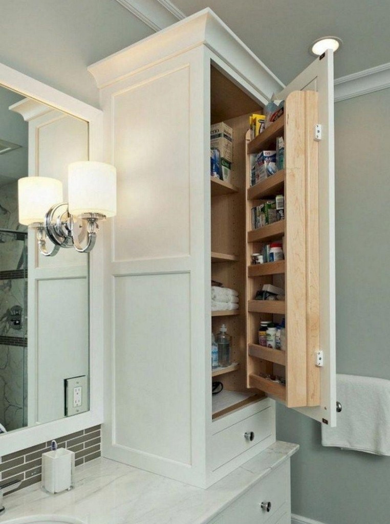 Convenient cabinet with shelves in the door