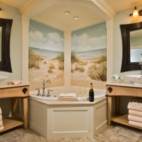 intérieur de salle de bain moderne