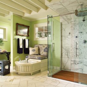 photo d'intérieur de salle de bain moderne