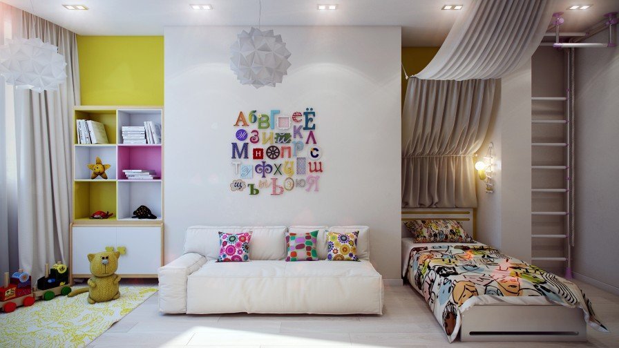 modern tasarım çocuk odası fotoğraf
