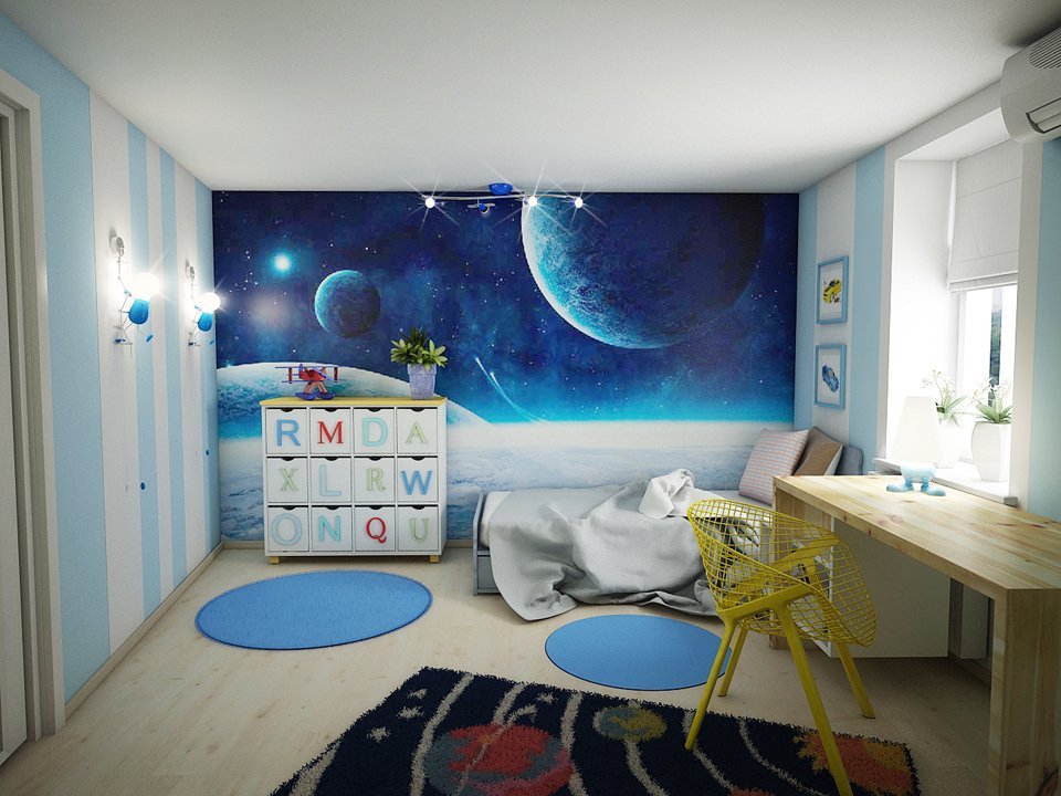 أفكار تصميم غرفة الاطفال الحديثة الصورة
