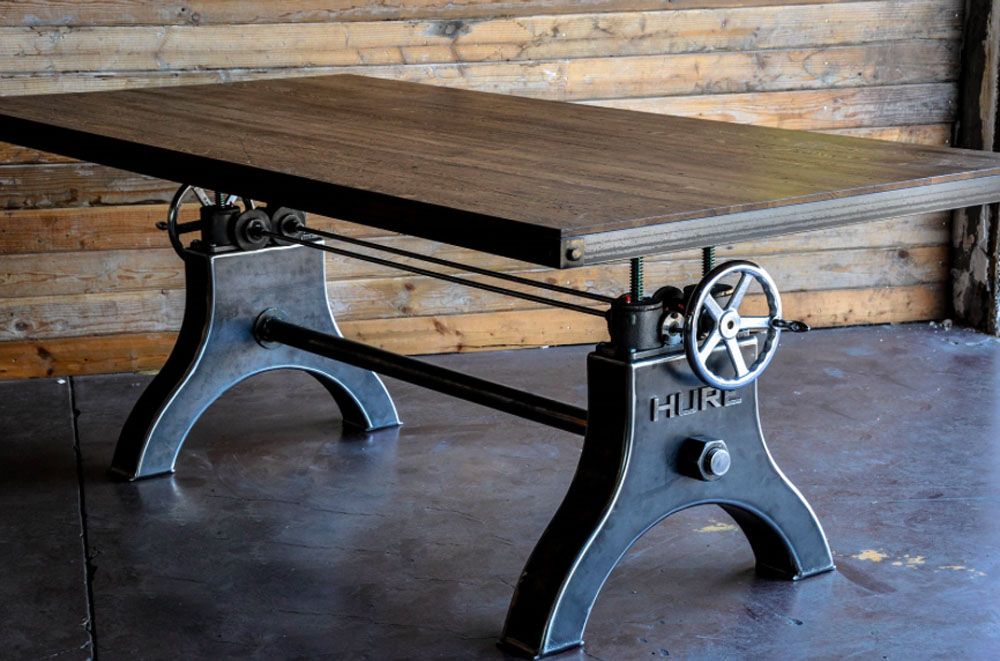 שולחן סלון וינטג 'בסגנון לופט