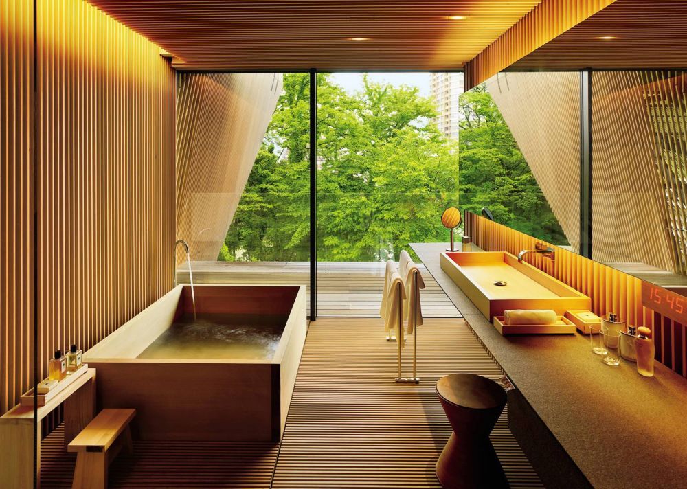 salle de bain japonaise traditionnelle
