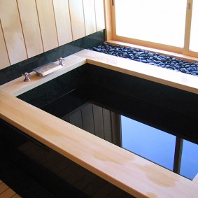idées de conception de salle de bain de style japonais