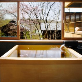 decor foto pentru baie în stil japonez