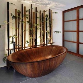 japāņu stila vannas istabas dekoru idejas