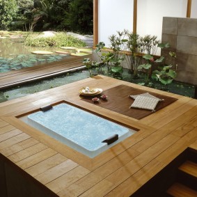 japāņu stila vannas istabas dekoru idejas