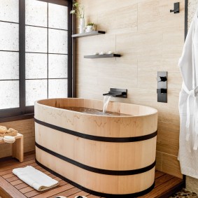 japon tarzı banyo fikirleri fotoğrafları