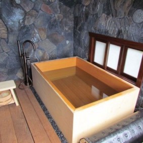 vedere în design japonez în baie