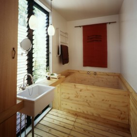 japon tarzı banyo fotoğraf tasarımı
