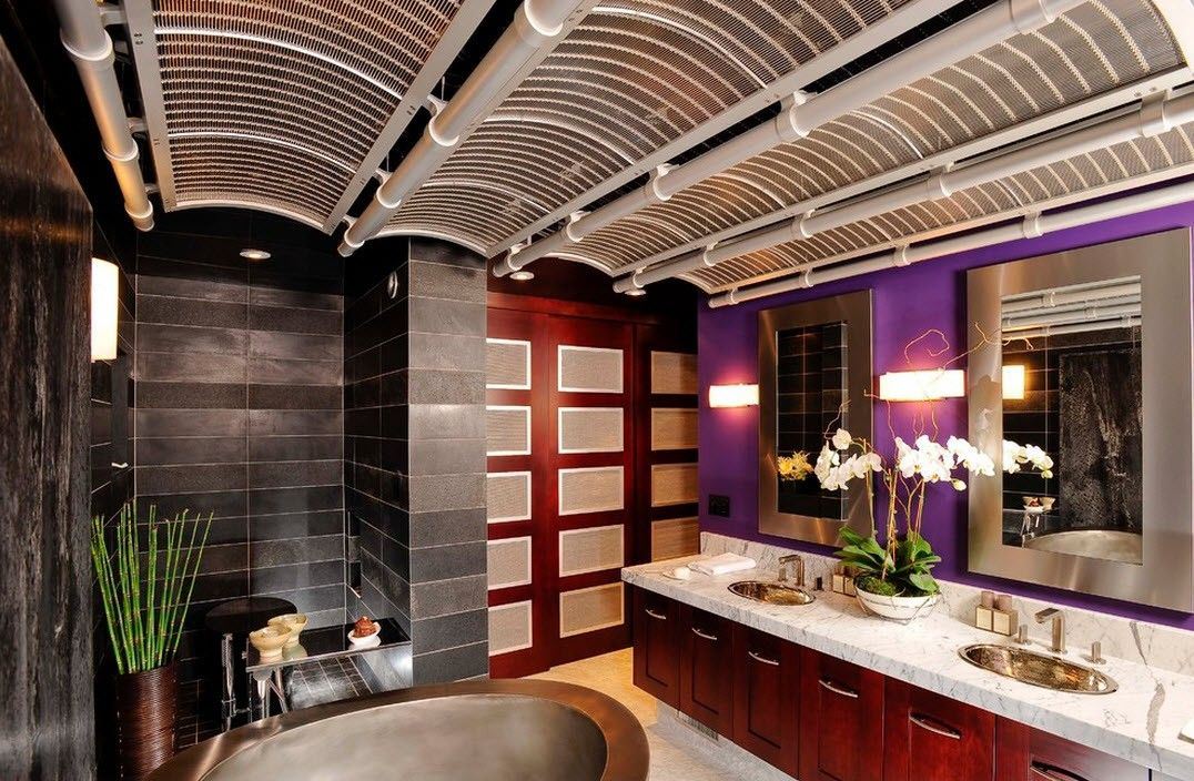 japāņu stila vannas istabas dizaina foto