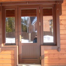 أبواب خشبية الديكور مدخل الصورة