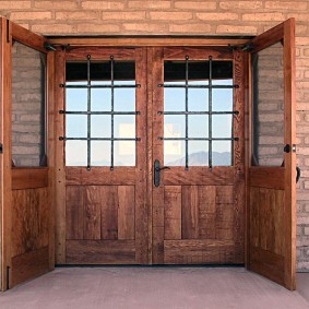 Uși de lemn tipuri de design de intrare