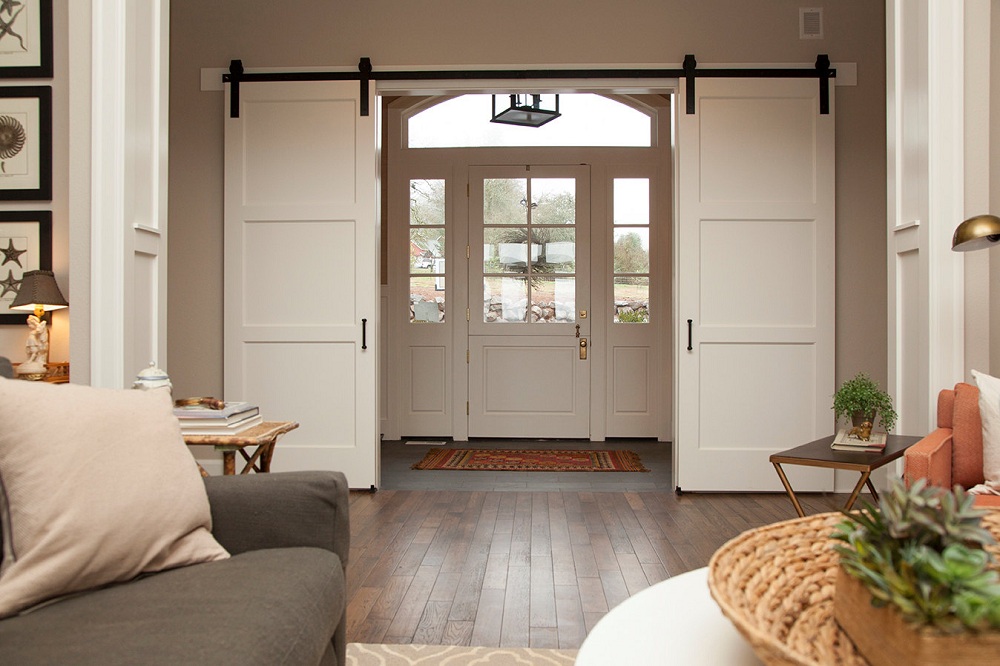 Barn Sliding Doors in the Hall of a Private House