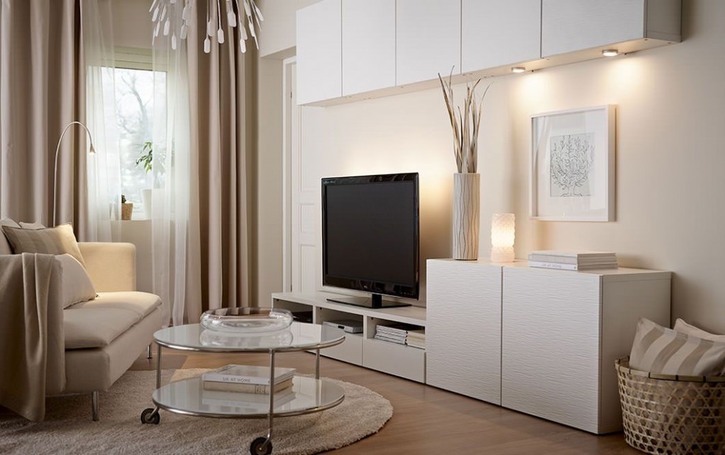 Decorative lighting glossy furniture