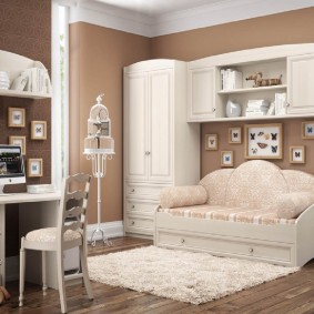 Modular furniture for the nursery in the style of the classic