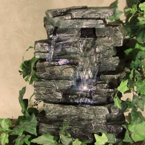 Artificial stone desktop waterfall