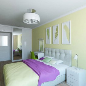 Comfortable bedroom for young spouses