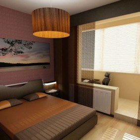 Yatak odası tasarımında kahverengi renk