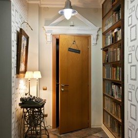 Open door in the corridor of the apartment