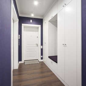 Long hallway with elements of minimalism