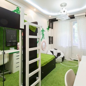 Cameră elegantă pentru copii, cu mobilier frumos