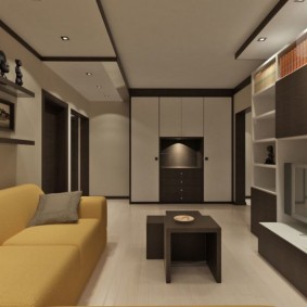 Cabinet furniture in the design of the living room