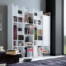 High furniture wall in white