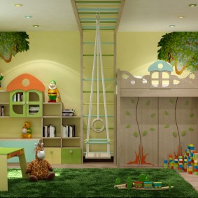set in the children's room types of decor