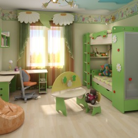 setul cu cască într-o cameră pentru copii