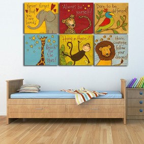 gleznas bērnu istabas dekoriem